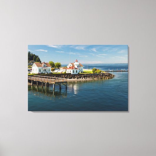 Mukilteo Lighthouse, Mukilteo, Washington, Verenig Canvas Afdruk (Voorkant)