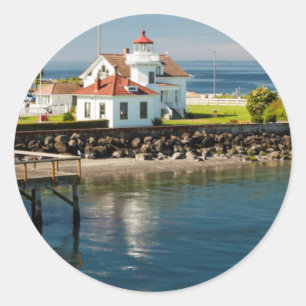 Mukilteo Lighthouse, Mukilteo, Washington, Verenig Ronde Sticker