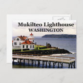 Mukilteo Lighthouse, Washington Briefkaart #1 (Voorkant / Achterkant)