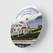 Mukilteo Lighthouse, Washington Clock Ronde Klok (Hoek)