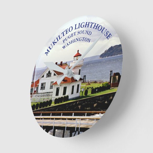 Mukilteo Lighthouse, Washington Clock Ronde Klok (Hoek)