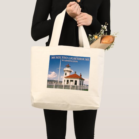 Mukilteo Lighthouse, Washington Jumbo Canvas tas (Voorkant (product))