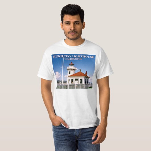 Mukilteo Lighthouse, Washington T-Shirt (Voorkant volledig)