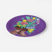 Mukluk Boots & Spring Flower Ontworpen Papieren Bo Bordje (Gekanteld)