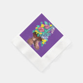 Mukluk Boots & Spring Flower Ontworpen Papieren se Servet (Hoek)