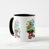 Mukluk Flower Boots Coffee Cup Mok (Voorkant links)