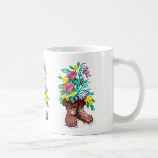Mukluk Flower Boots Coffee Cup Mok (Rechts)