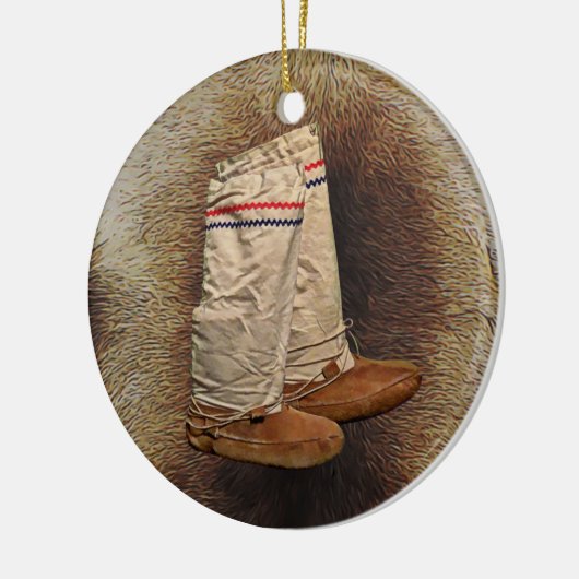 Mukluks on Cariou Fur Keramisch Ornament (Links)