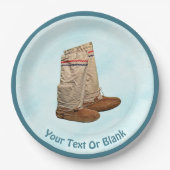 Mukluks on Snow Papieren Bordje (Voorkant)