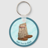 Mukluks on Snow Sleutelhanger (Voorkant)