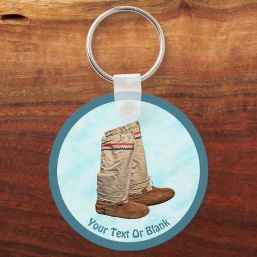 Mukluks on Snow Sleutelhanger (Voorkant)