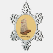 Mukluks Tin Sneeuwvlok Ornament (Rechts)