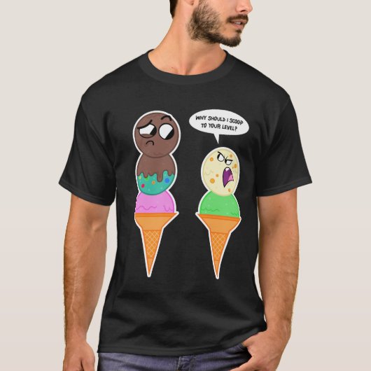 Mukpuddy Ice Cream Scoops - Zwart shirt (Voorkant)