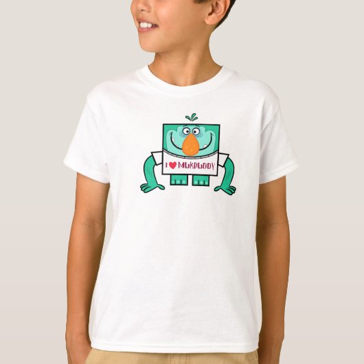 Mukpuddy - "l <3 Muk" Kinder Ringer Shirt (Voorkant)