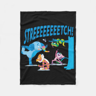 Mula en vrienden rekken zich uit! Yoga Kids Fleece Deken