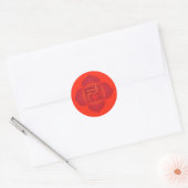 Muladhara chakra Classic Ronde Sticker, Glanzend Ronde Sticker (Envelop)
