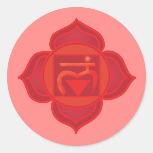 Muladhara of Root Chakra Classic Ronde Sticker (Voorkant)