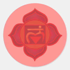 Muladhara of Root Chakra Classic Ronde Sticker