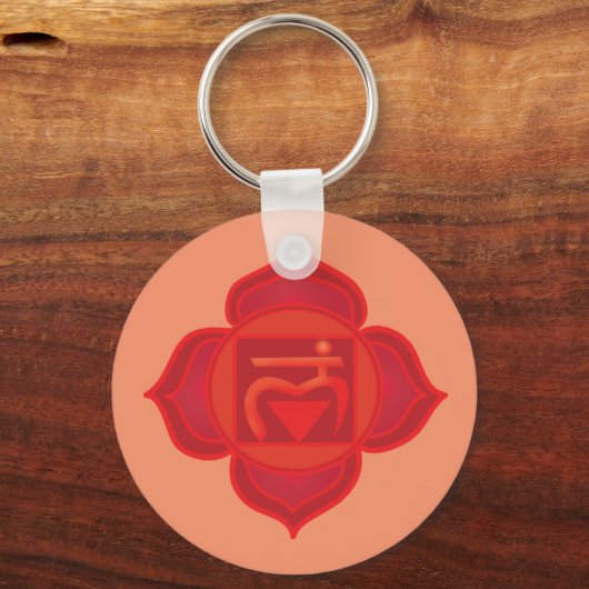 Muladhara of Root Chakra Sleutelring Sleutelhanger (Voorkant)
