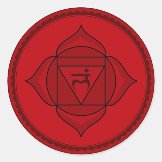 Muladhara of wortel chakra Sticker (Voorkant)