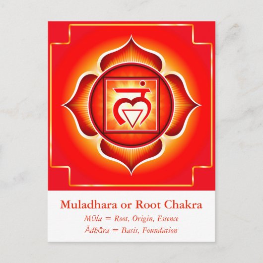 Muladhara- of wortelchakra-Briefkaart Briefkaart (Voorkant)