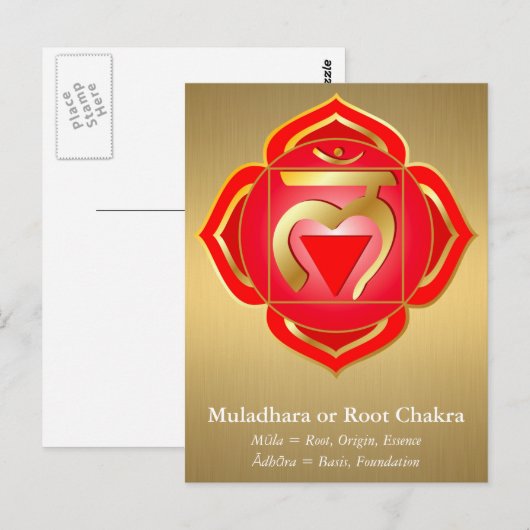 Muladhara- of wortelchakra-Briefkaart Briefkaart (Voorkant / Achterkant)