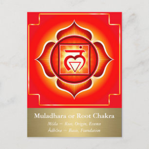 Muladhara- of wortelchakra-Briefkaart Briefkaart
