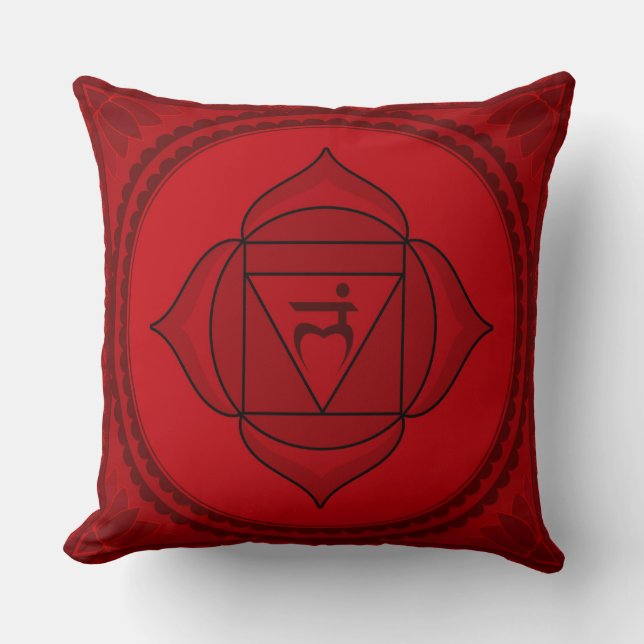 Muladhara of wortelchakra kussen (Voorkant)