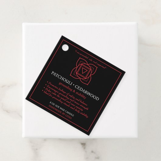 Muladhara Root Chakra Custom Candle Label  (In situ)