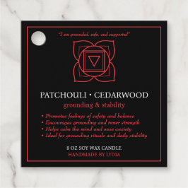 Muladhara Root Chakra Custom Candle Label 