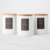 Muladhara Root Chakra Custom Candle Label  Voedselcontainer Etiket (Flessen)