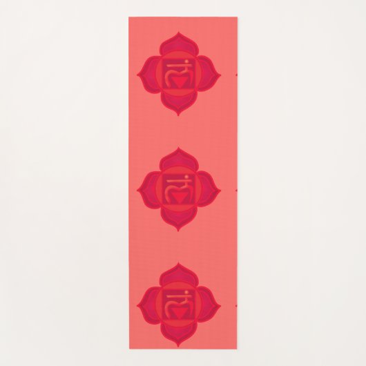 Muladhara ,Root Chakra, rode Chakra Yoga mat (Voorkant)