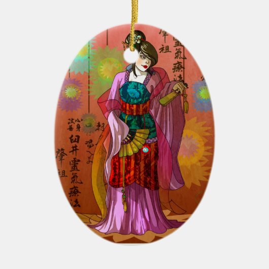 Mulan Keramisch Ornament (Voorkant)