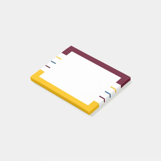 Mulberry Amber Autumnal Stripes Post-it® Notes (Schuin)