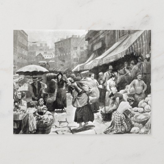 Mulberry Bend Italiaanse kolonie in New York Briefkaart (Voorkant)