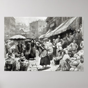 Mulberry Bend Italiaanse kolonie in New York Poster