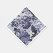 Mulberry Blue  Bloemen Toile Fabric No.1 Servetten (Hoek)