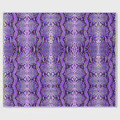 Mulberry Blue Paars Boa Constrictor Snakeskin Cadeaupapier (Vlak)