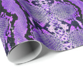 Mulberry Blue Paars Boa Constrictor Snakeskin Cadeaupapier (Rol Hoek)