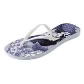 Mulberry Blue Paars Botanical Floral Toile No.1 Teenslippers (Schuin)