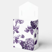 Mulberry Blue Paars Botanical Floral Toile No. 2 Bedankdoosjes (Geopend)