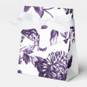 Mulberry Blue Paars Botanical Floral Toile No. 2 Bedankdoosjes (Voorkant Zijde)