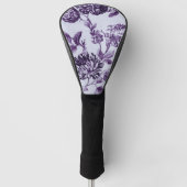 Mulberry Blue Paars Floral Toile No.2 Golfheadcover (Voorkant)