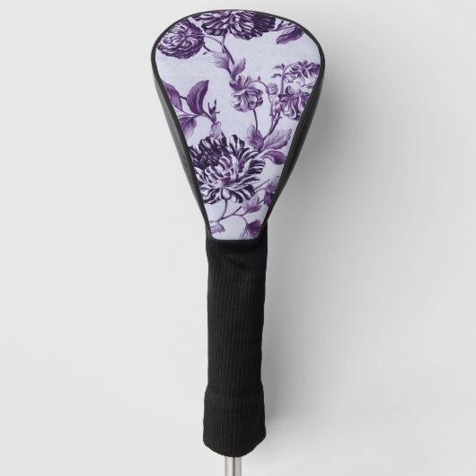Mulberry Blue Paars Floral Toile No.2 Golfheadcover (Voorkant)