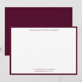 Mulberry Classic Border Flat Note Card Notitiekaartje (Voorkant / Achterkant)
