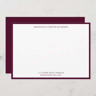 Mulberry Classic Border Flat Note Card Notitiekaartje