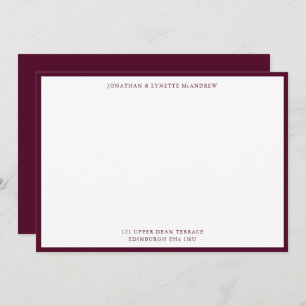 Mulberry Classic Border Flat Note Card Notitiekaartje