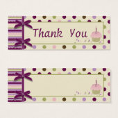 Mulberry Dot TY Skinny Gift Label Mini Visitekaartjes (Voorkant /achterkant)