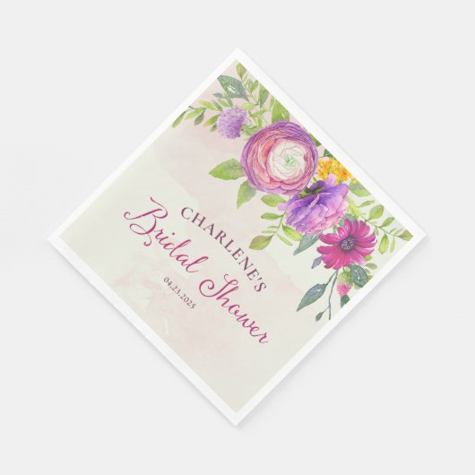 Mulberry en Ivory Dream Vrijgezellenfeest Servet (Hoek)