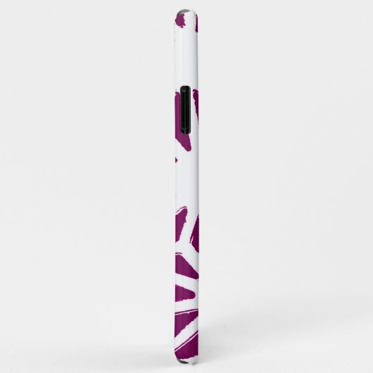 Mulberry en wit geometrisch patroon Case-Mate iPhone case (Achterkant/rechts)